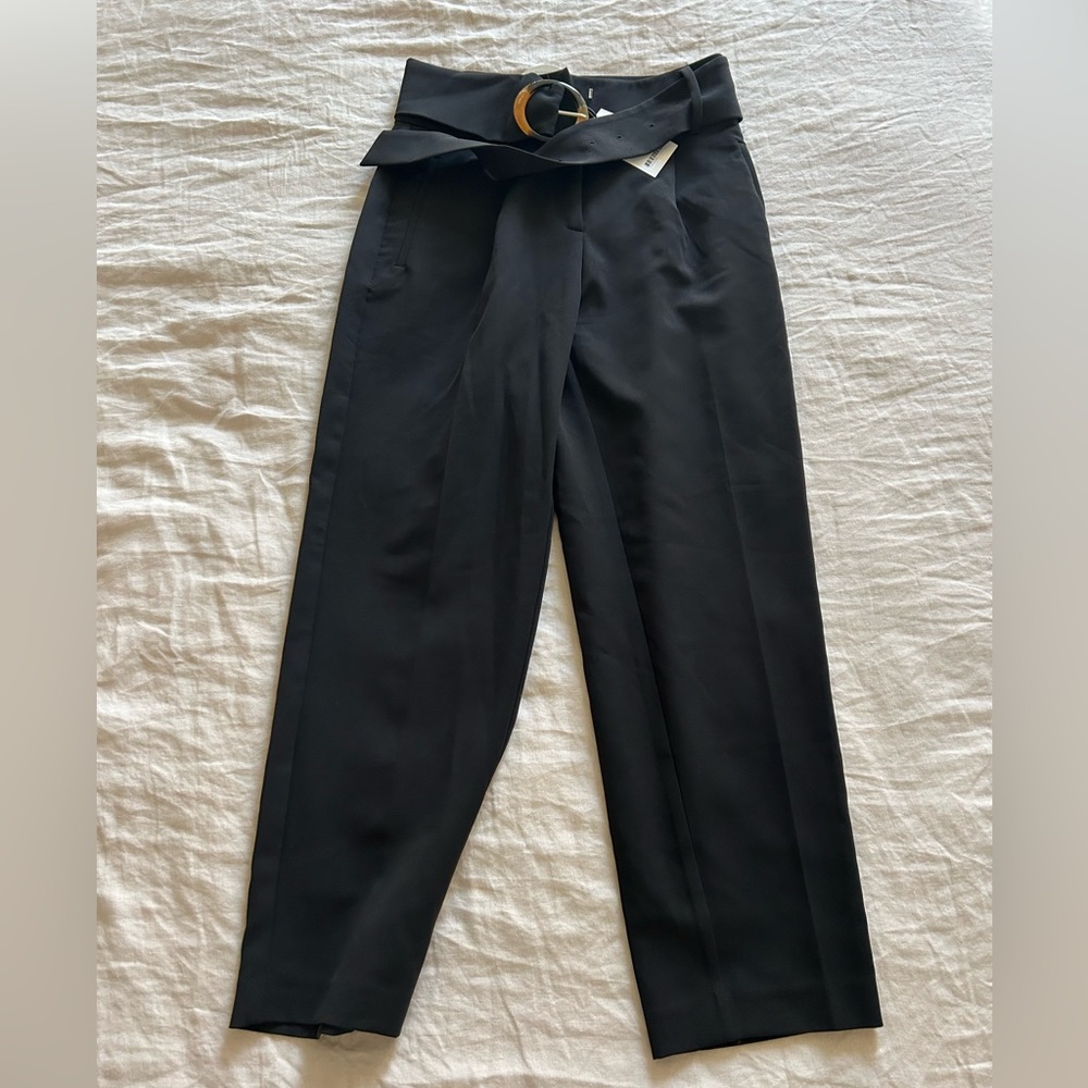 Na-kd High Waist Tortoise Belted Ankle Pant NWT Size 38